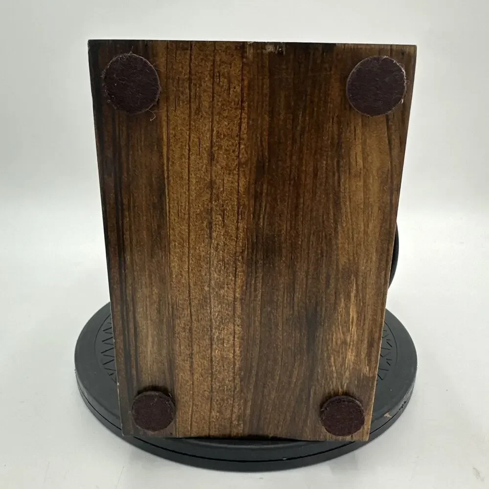Vintage Wooden Jewelry Box Stand With 5 Drawers Red Felt Lined